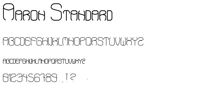 Aaron Standard font